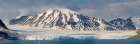 Norway, Svalbard. Panoramic of Monacobreen Glacier. Art Print